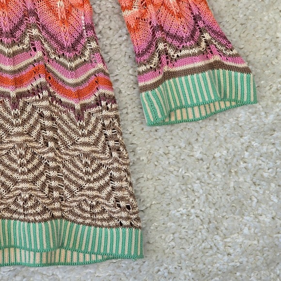 Soft Surroundings Rosita Knit Sweater Top 3/4 sleeve Cotton Multicolor Sz Medium - Picture 2 of 12